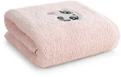 Okrycia kąpielowe dla dzieci - Bawełniany ręcznik Baby72 5090cm różowy 450g/m z kotkiem - miniaturka - grafika 1