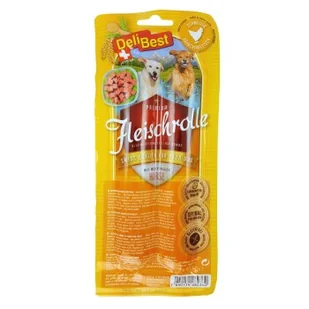DeliBest Rolada mięsna 6 x 400 g Kurczak z prosem - Mokra karma dla psów - miniaturka - grafika 1