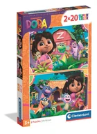 Puzzle - Puzzle 2x20 Super Kolor Dora - puzzle - miniaturka - grafika 1