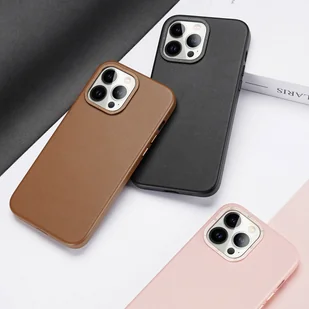 Dux Ducis Grit skórzane etui do iPhone 14 Pro Max elegancki pokrowiec ze sztucznej skóry (kompatybilne z MagSafe) brązowy - Etui i futerały do telefonów - miniaturka - grafika 6