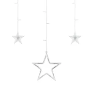 Ozdoby bożonarodzeniowe - Girlanda Świetlna | Gwiazdy | Barwa Ciepła Biała | 138 Led | 3M Długość - miniaturka - grafika 1