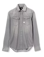 Koszule męskie - G-STAR RAW Męska koszula jeansowa 3301 slim-koszula, niebieski (Medium Aged 071), XXS - miniaturka - grafika 1