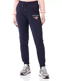 Spodnie damskie - GANT Damskie spodnie dresowe D1. Banner Shield Sweat Pants spodnie rekreacyjne, niebieski (Evening Blue), standard - grafika 1