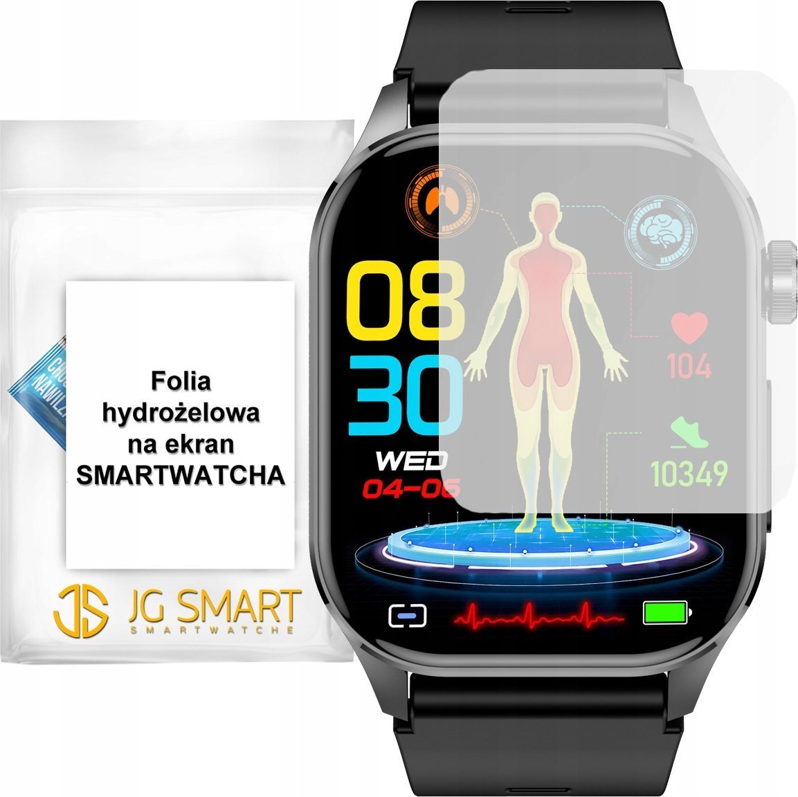 Folia ochronna na ekran smartwatcha JG SMART JS580 - FOLIA HYDROŻELOWA