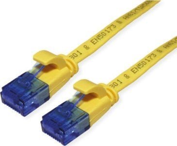Value VALUE Patchkabel UTP, Cat.6A Class EA, extra plat, geel, 5 m