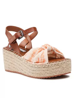 Espadryle damskie - Pepe Jeans Espadryle Witney Knot PLS90553 Brązowy - grafika 1