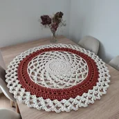 Obrusy i serwetki - Serweta ze sznurka bawełnianego szydełkowa 85cm - miniaturka - grafika 1