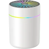 Nawilżacze powietrza - Kompaktowy nawilżacz powietrza na biurko, 180 ml, odpowiedni do podróży w domu lub w biurze (biały) - miniaturka - grafika 1