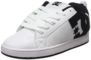 DC Shoes Męskie buty Court Graffik Skate, White/Black/Black, 39 EU, Bia?y Czarny Czarny, 39 eu - Moda i Uroda OUTLET - miniaturka - grafika 1
