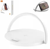 Ładowarki do telefonów - LAMPKA LED Z ŁADOWARKA INDUKCYJNA 10W QI Z UCHWYTEM NA BIURKO SZAFKĘ RECCI - miniaturka - grafika 1