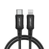 Kable USB - Acefast kabel MFI USB Typ C - Lightning 1,8m, 30W, 3A czarny (C4-01 C Black) C4-01-C-L black - miniaturka - grafika 1