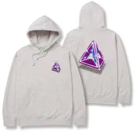 Bluzy męskie - Bluza męska HUF Tesseract z kapturem szara bawełniana-XL - miniaturka - grafika 1