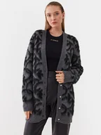 Swetry damskie - Pinko Kardigan Iguana 101712 A14L Szary Regular Fit - miniaturka - grafika 1