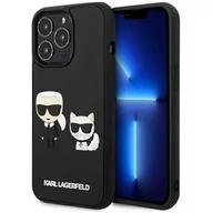 Etui i futerały do telefonów - Karl Lagerfeld KLHCP13L3DRKCK iPhone 13 Pro / 13 6,1" czarny/black hardcase Karl&Choupette Ikonik 3D KF000992-0 - miniaturka - grafika 1