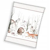 Koce - KOC CORAL LAS LIS MIŚ JEŻ 110x140 cm ZWIERZĘTA - miniaturka - grafika 1