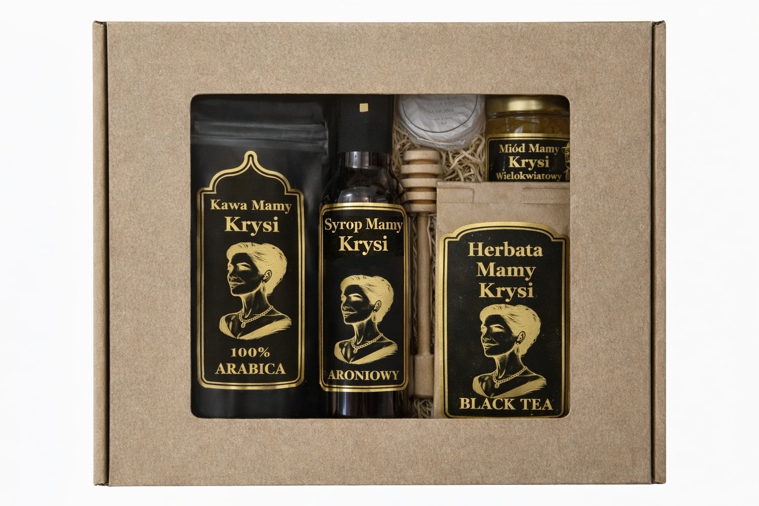 Zestaw Prezentowy Dzień Mamy Kawa Herbata Syrop Miód Konfitura