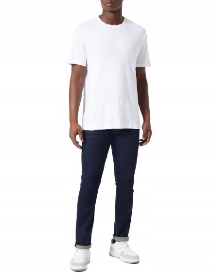 HUGO T-SHIRT MĘSKI BIAŁY KRÓTKI RĘKAW Z LOGO XL I1D