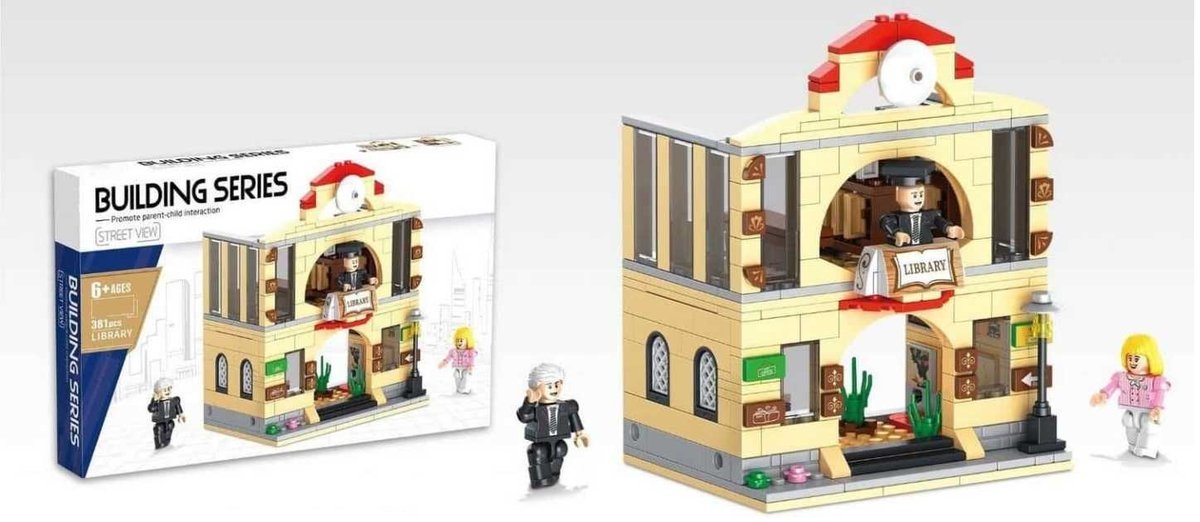 KLOCKI KONSTRUKCYJNE BUDYNEK BIBLIOTEKA – BUILDING SERIES - 318 el.