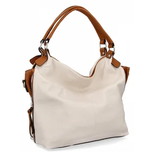 Uniwersalna Torebka Damska XL firmy Hernan HB0153 Beżowa/Ruda - Torebki damskie Uniwersalna Torebka Damska XL firmy Hernan HB0153 Beżowa/Ruda - Torebki damskie - miniaturka - grafika 1