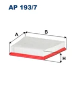 Filtry powietrza - Filtron AP 193/7 FILTR POWIETRZA PRAWY JAGUAR F-PACE 15-, XF 15-, XE -15 AP193/7 - miniaturka - grafika 1