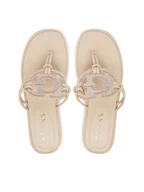 Klapki i japonki damskie - Guess Japonki FLJSM2 SAT21 Beżowy - miniaturka - grafika 1