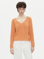 Swetry damskie - Pepe Jeans Sweter Olya PL702288 Pomarańczowy Regular Fit - miniaturka - grafika 1