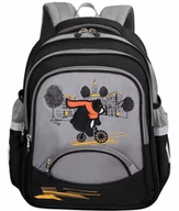 Plecaki szkolne i tornistry - Plecak szkolny dla chłopca szary Aoiking z elementami odblaskowymi - miniaturka - grafika 1