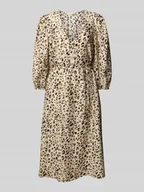 Sukienki - Sukienka o długości do kolan z dekoltem w serek model ‘Alyona Vlora’ - miniaturka - grafika 1