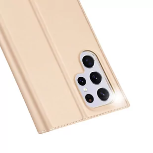 Dux Ducis Skin Pro kabura etui pokrowiec z klapką Samsung Galaxy S22 Ultra złoty - Etui i futerały do telefonów - miniaturka - grafika 3