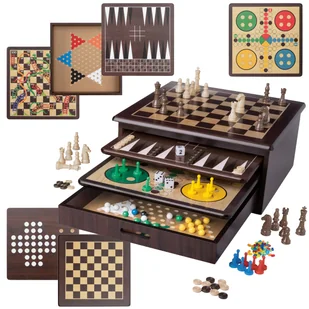 Zestaw gier Playtive 10w1 drewniany - Klocki - miniaturka - grafika 1