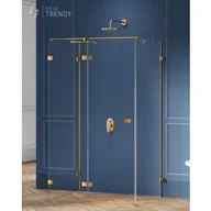 Kabiny prysznicowe - New Trendy EXK-3073 KABINA AVEXA GOLD PROSTOKĄTNA PRZY$456CIENNA L 80x100x200 CZYSTE 6mm ACTIVE SHIELD - miniaturka - grafika 1