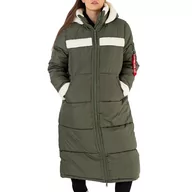 Kurtki i kamizelki sportowe damskie - Kurtka Alpha industries Coat ZH 10800701 - zielona - miniaturka - grafika 1