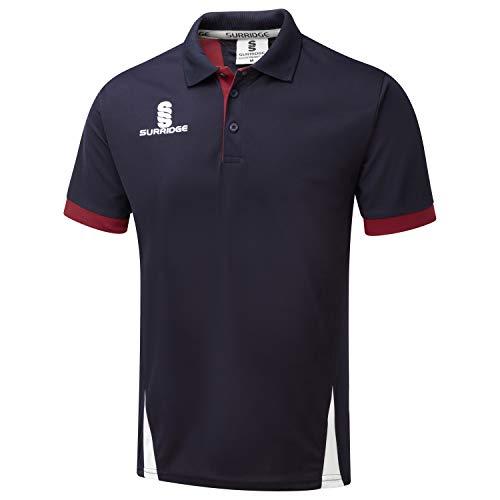 Surridge Sports Męska koszulka polo Blade Granatowy/kasztanowy/biały L
