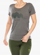 Koszulki i topy damskie - SS1272W Koszulka damska z krótkim rękawem OUTDOOR WOOL PRO szary XL - GÓRY 9 - miniaturka - grafika 1