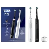 Szczoteczki elektryczne - Oral-B Pro 3 Ca Duo Czarna & Biała - miniaturka - grafika 1