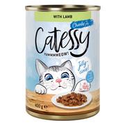 Mokra karma dla kotów - Catessy Kawałeczki w sosie i galarecie, 12 x 400 g - Z jagnięciną w galarecie - miniaturka - grafika 1