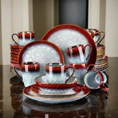 Inne - TEMU Zestaw Akcesoriów Kuchennych 16 szt., Zestawy Obiadowe 16-częściowe - Talerze i Miski, Serwis dla 4 Osób (16 sztuk), Bezpieczne w Mikrofalówce i - miniaturka - grafika 1