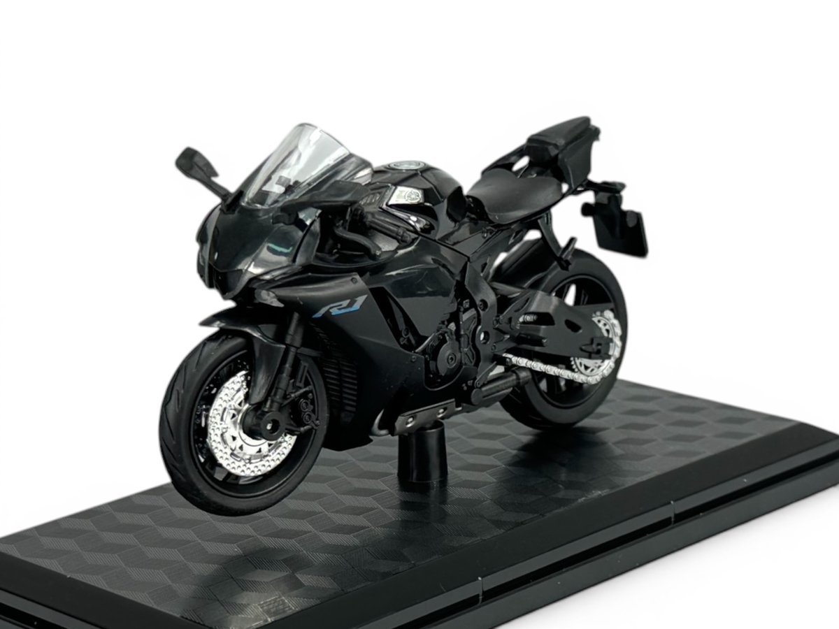 ALLOY CAR YAMAHA R1 CZARNY 1:18 M18-4B NOWY MODEL METALOWY