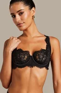Biustonosze - Hunkemöller Nieusztywniany biustonosz z fiszbinami Chalice Czarny - miniaturka - grafika 1