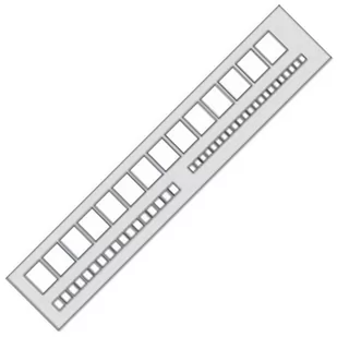 Leniar Leniar Szablon okienkowy prosty 20mm /7,5mm /5mm 80002 - Akcesoria kreślarskie - miniaturka - grafika 1