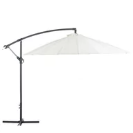 Parasole ogrodowe - Beliani Parasol ogrodowy 268 cm jasnobeżowy CALABRIA II 58473 - miniaturka - grafika 1