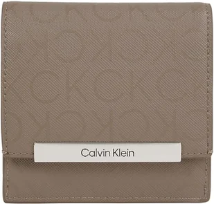Calvin Klein Damski portfel CK Linear SM Trifold_Mono K60K612443, brązowy (Cinder Monogram Pu), jeden rozmiar, Brązowy (Cinder Monogram PU), Rozmiar Uniwersalny - Portfele - miniaturka - grafika 1