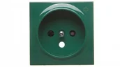 Klawisze i ramki - Kontakt Simon KONTAKT_SIMON Plakietka gniazda pojedynczego z uziemieniem i ochroną styków SIMON 54 Zielony DGZ1ZP/33 - miniaturka - grafika 1