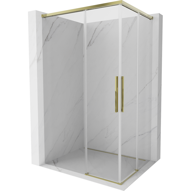 Mexen Rox Duo kabina prysznicowa rozsuwana 90 x 80 cm, transparent, złota - 8C2D-090-080-50-00