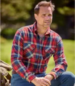 Koszule męskie - Flanelowa koszula w kratę Tadoussac Mężczyzna Atlas For Men - Kolor : Krata - Rozmiar : 4XL - miniaturka - grafika 1