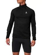 Swetry męskie - Odlo męski sweter midlayer 1/2 Zip Carve Light, czarny, s 541792 - miniaturka - grafika 1