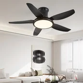 Wentylatory sufitowe - SX013-120 czarny Wentylator sufitowy z oświetleniem LED z pilotem zdalnego sterowania Regulacja barwy/jasności światła 6 prędkości, timer 2 godziny Tryb letni i zimowy 54 W - miniaturka - grafika 1