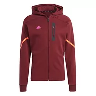 Bluzy męskie - adidas Męska bluza z kapturem Track Top M D4Gmdy Fzhd, Shadow Red, IC8048, 2XL - miniaturka - grafika 1