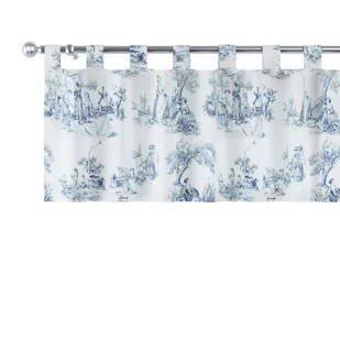 Dekoria Lambrekin na szelkach tło ecru niebieskie postacie 130 × 40 cm Avinon 1356-132-66 - Zasłony - miniaturka - grafika 1