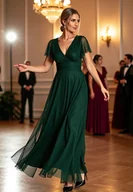 Sukienki - Siateczkowa sukienka maxi - zielona sukienka M1103 rozmiar S/M - miniaturka - grafika 1